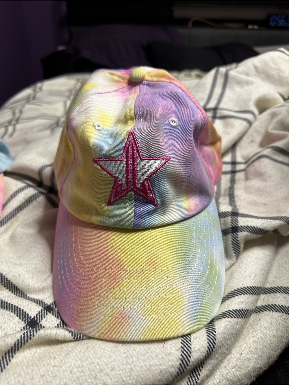 Jeffree Star Tie-Dye Cap in Pastel Multi